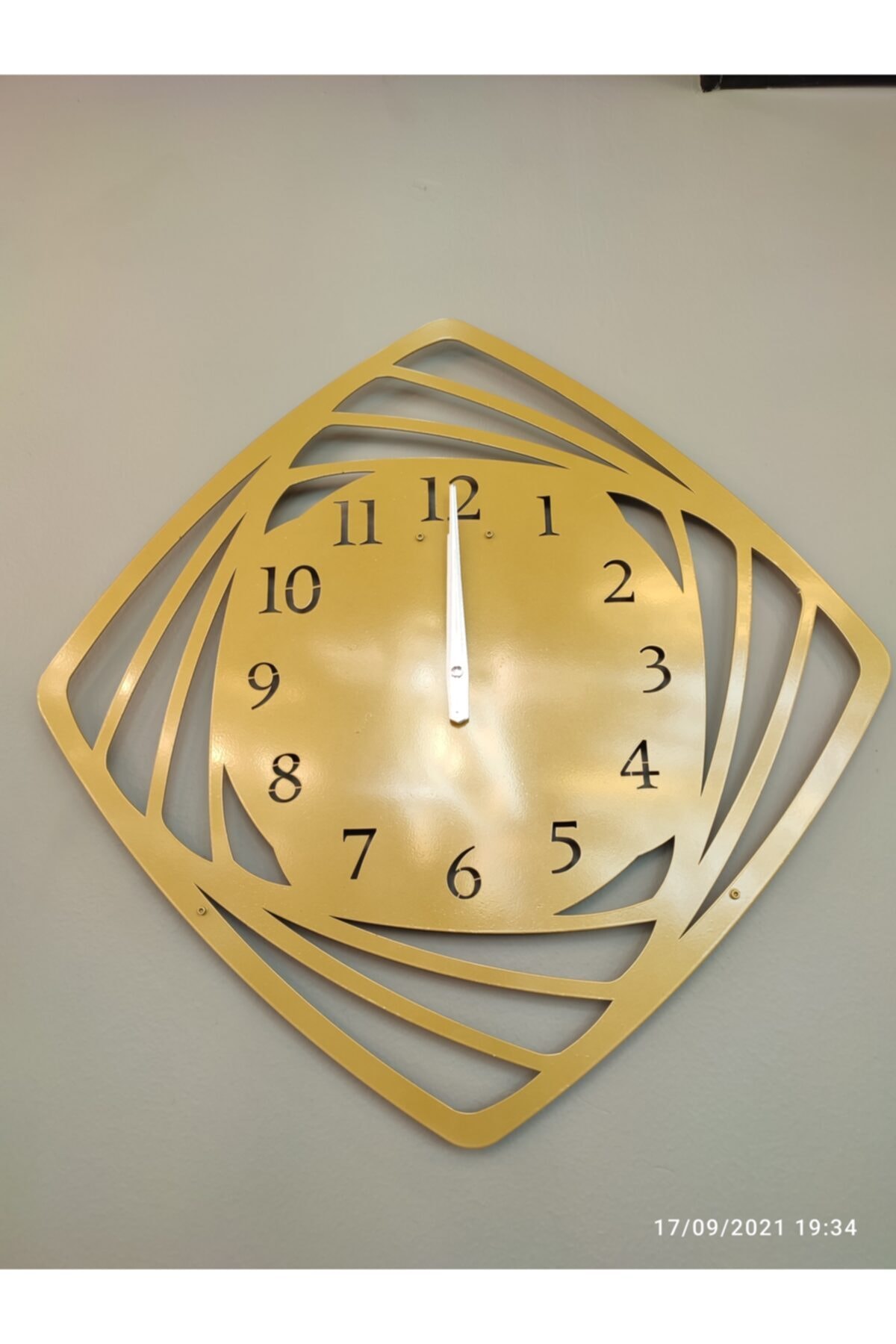 Kaa Donence Gold 60 Cm Metal Modern Duvar Saati