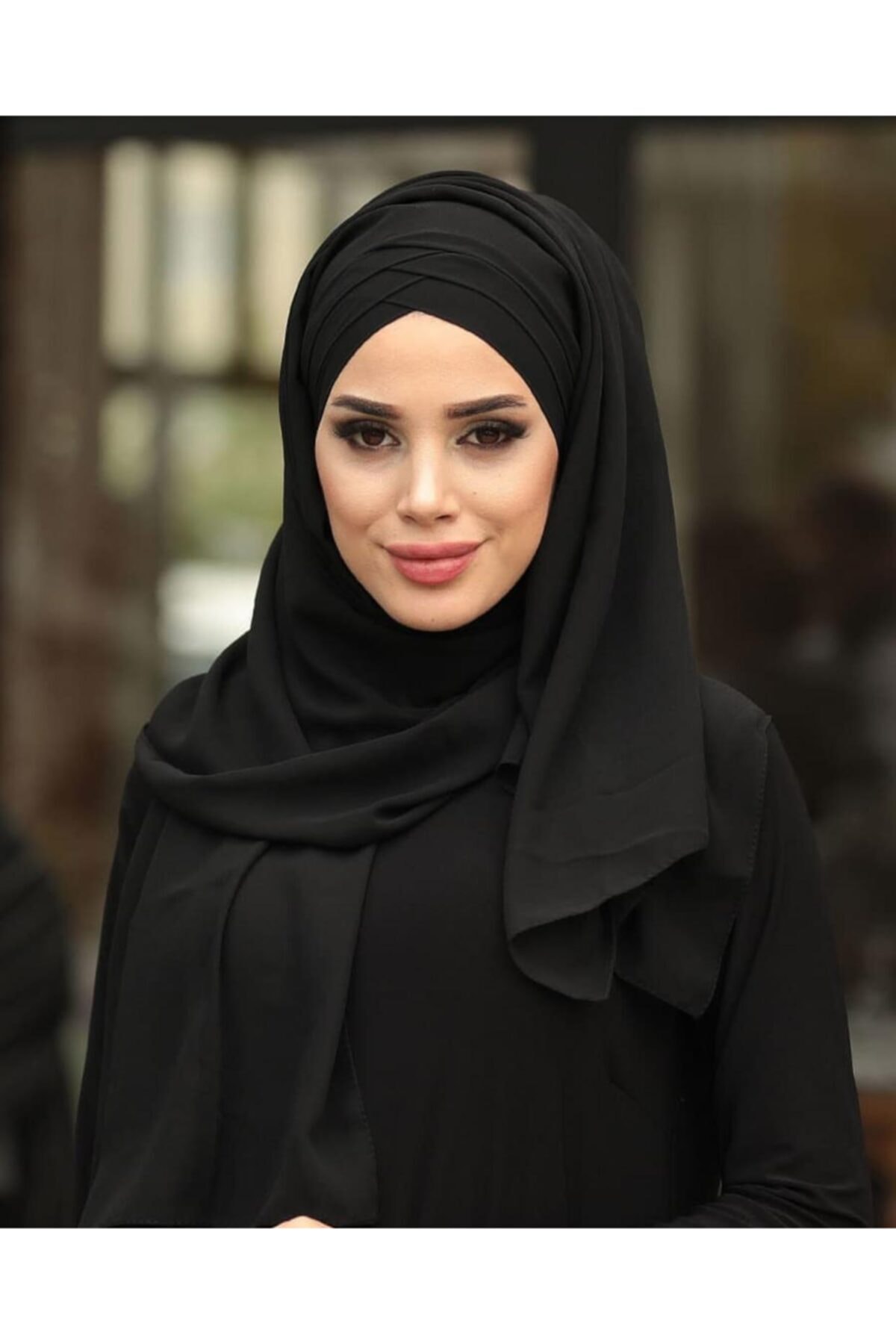 BEÇA HOME Üç Bantlı Şal Siyah (hazır Model) - Özel Tasarım- Yeni Model Tesettür Giyim