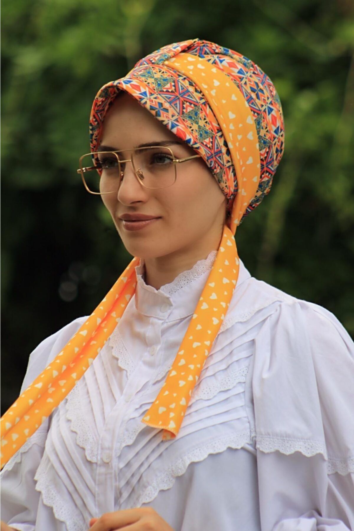 BEÇA HOME Kareli Etnik Desen Şapka Bone - Özel Tasarım- Yeni Model Tesettür Giyim