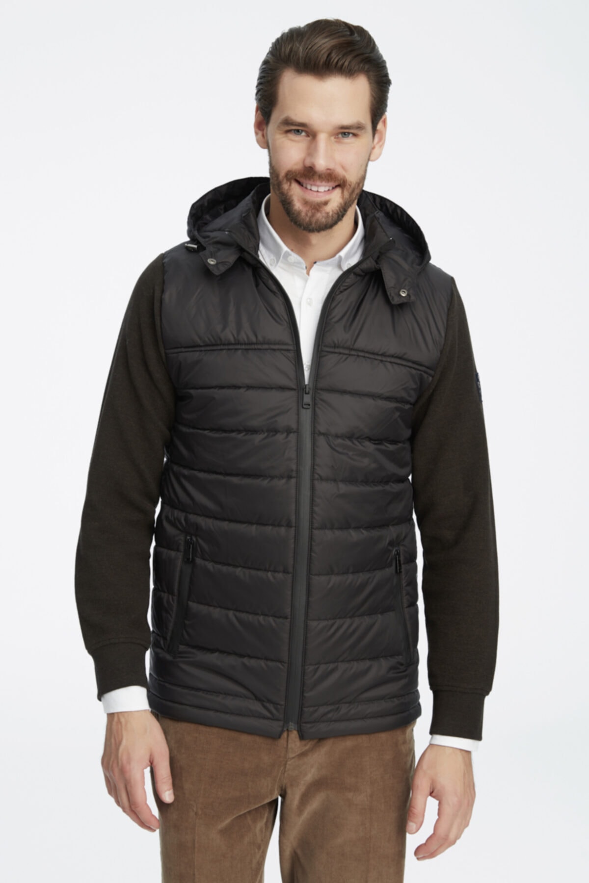 Smile Gelquıl Kapüşonlu Erkek Ceket - Siyah