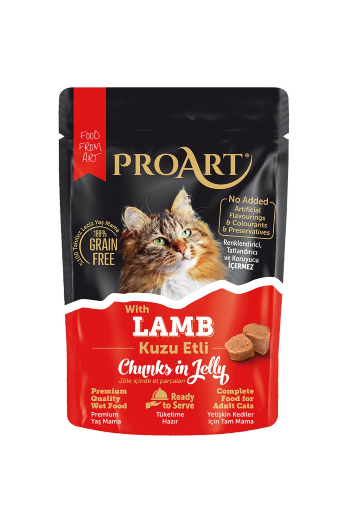 proart Jöleli Kuzu Etli Yetişkin Kedi Poşet Maması 85 gr