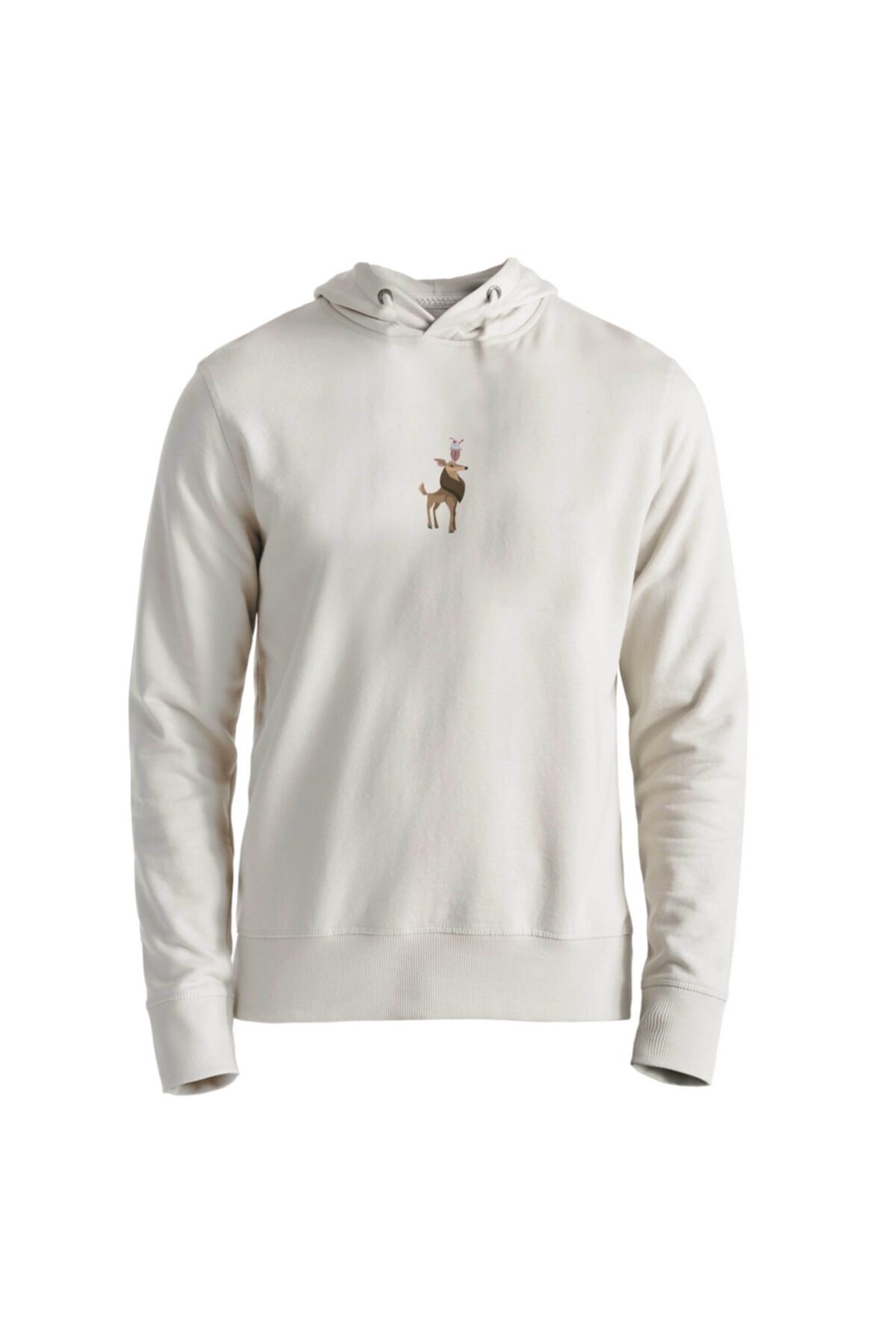 Alfa Tshirt Animal Karaca Dijital Baskılı Ekru Sweatshirt