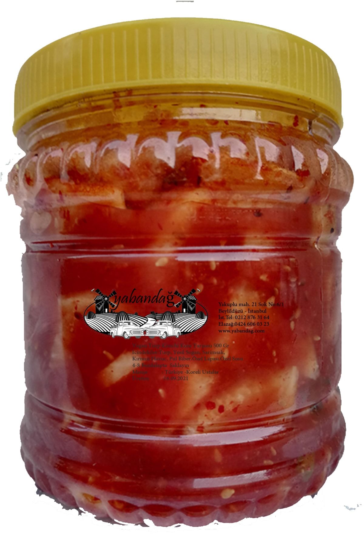 Yabandağ Vegan Turp Kimchi Kore Turşusu 1 kg