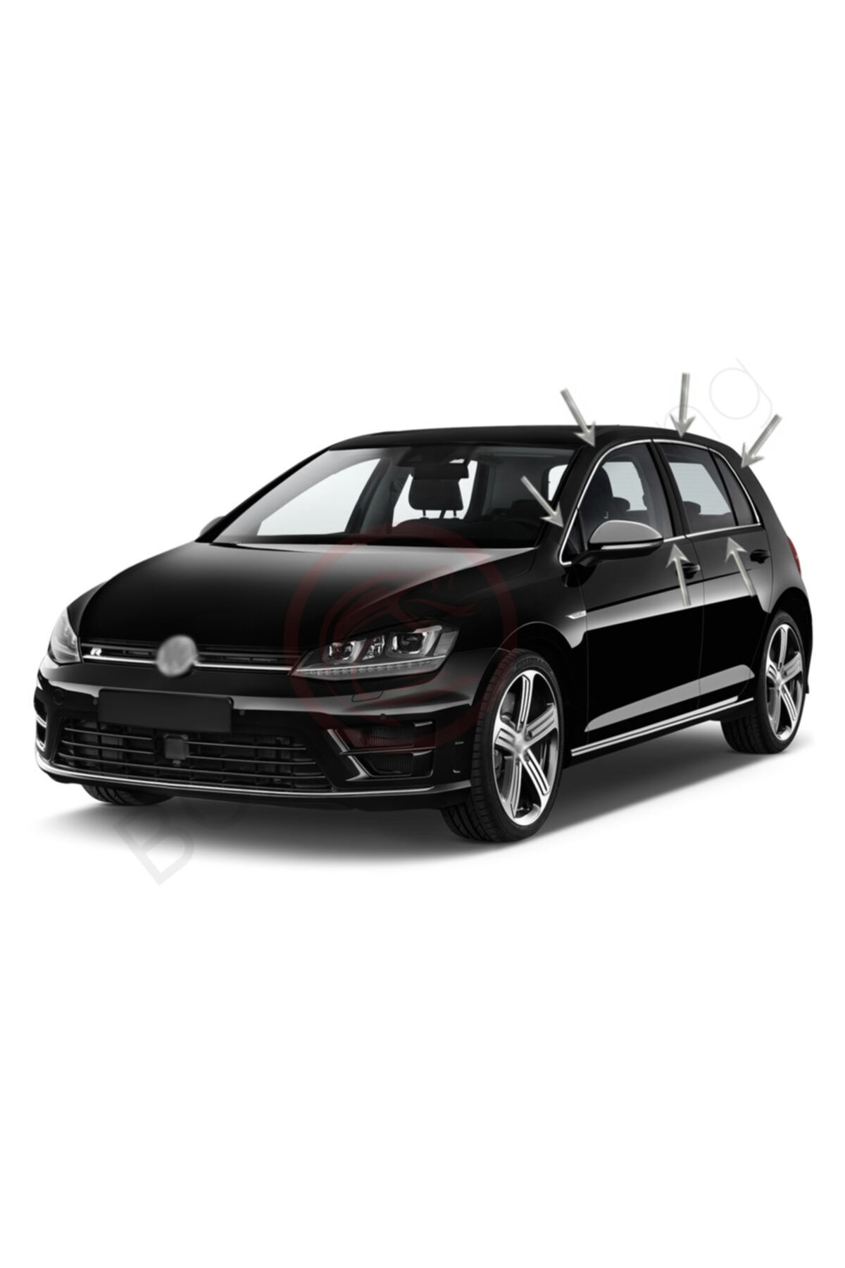 BOA Tuning Volkswagen Golf 7 Krom Cam Çıta Çerçeve Seti 12 Parça 2013 ve Sonrası Uyumlu