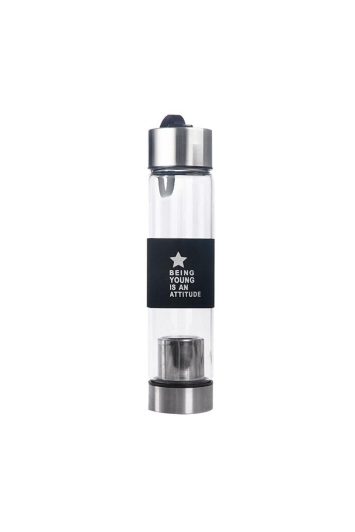 tea life Tealife Young 450 ml Taşınabilir Cam Su Şişesi
