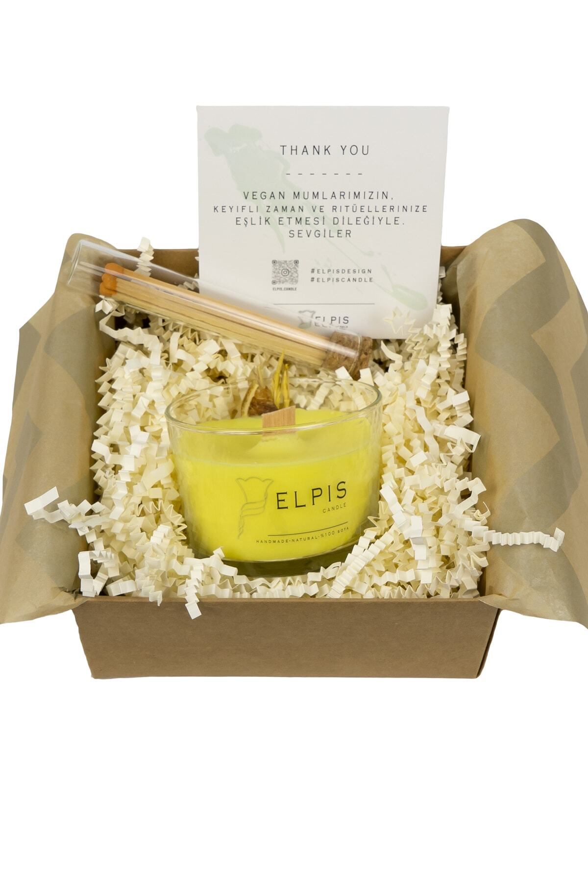 Elpis design Elpıs Candle Limon Aromaterapi Kokulu Vegan Soya Mum