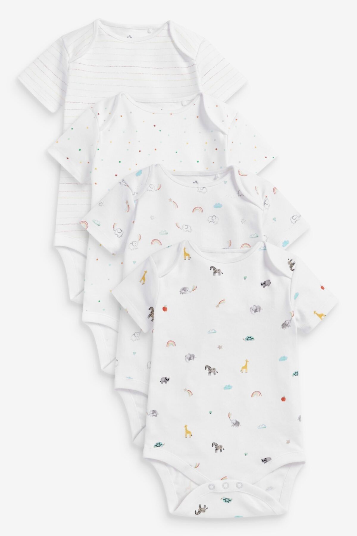 Next Baby 4lü Desenli Kısa Kol Body Seti
