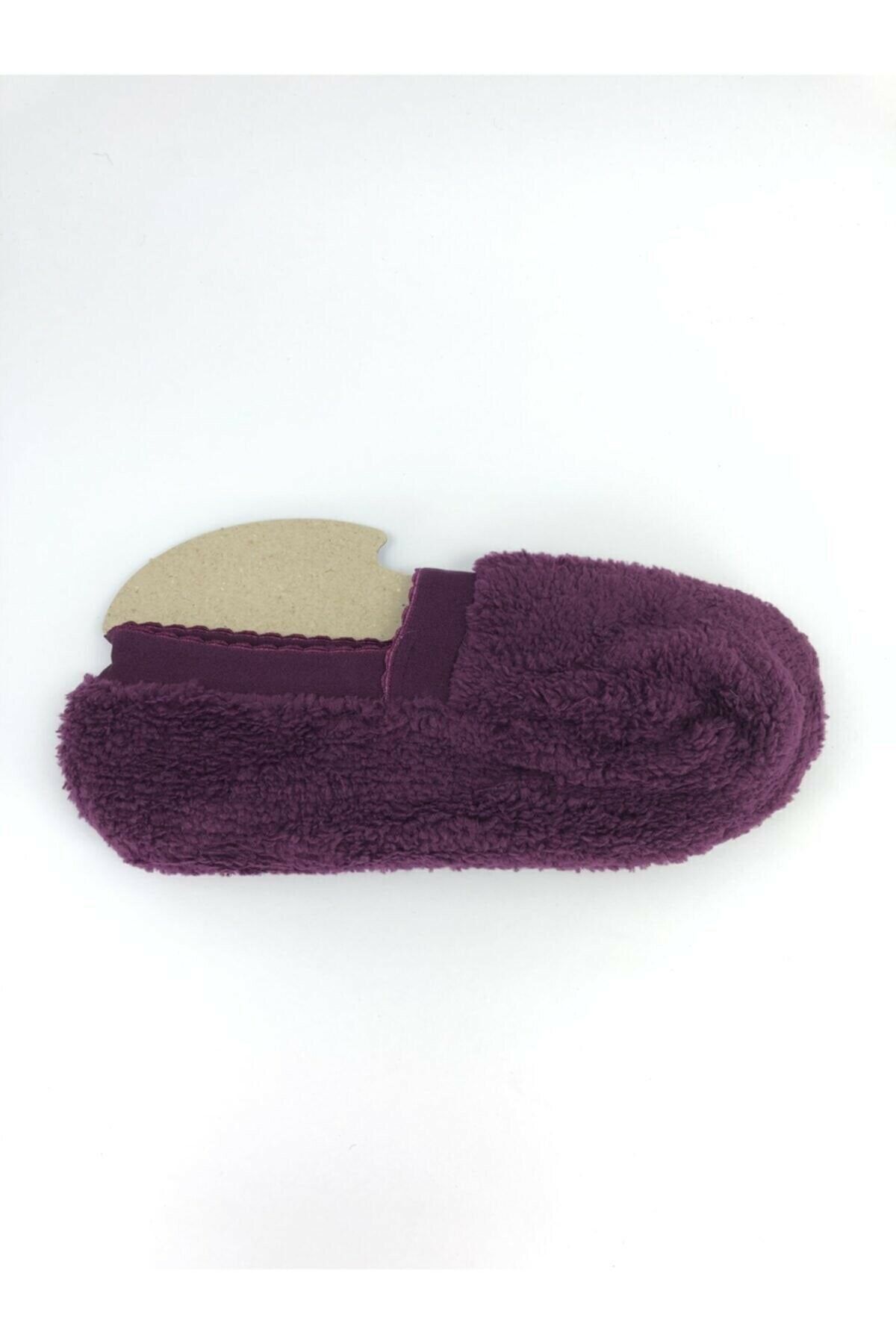 GEZER Unisex Ev Kışlık Pamuk Patik  Mor