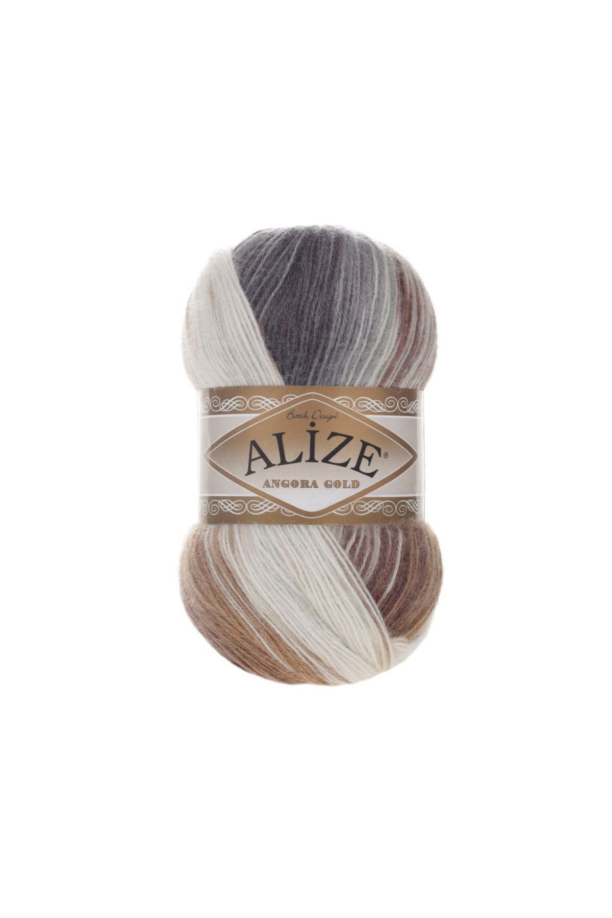 Alize Angora Gold Batik 5742 Kahveli Gri Renk El Örgü Ipi - 1 Adet