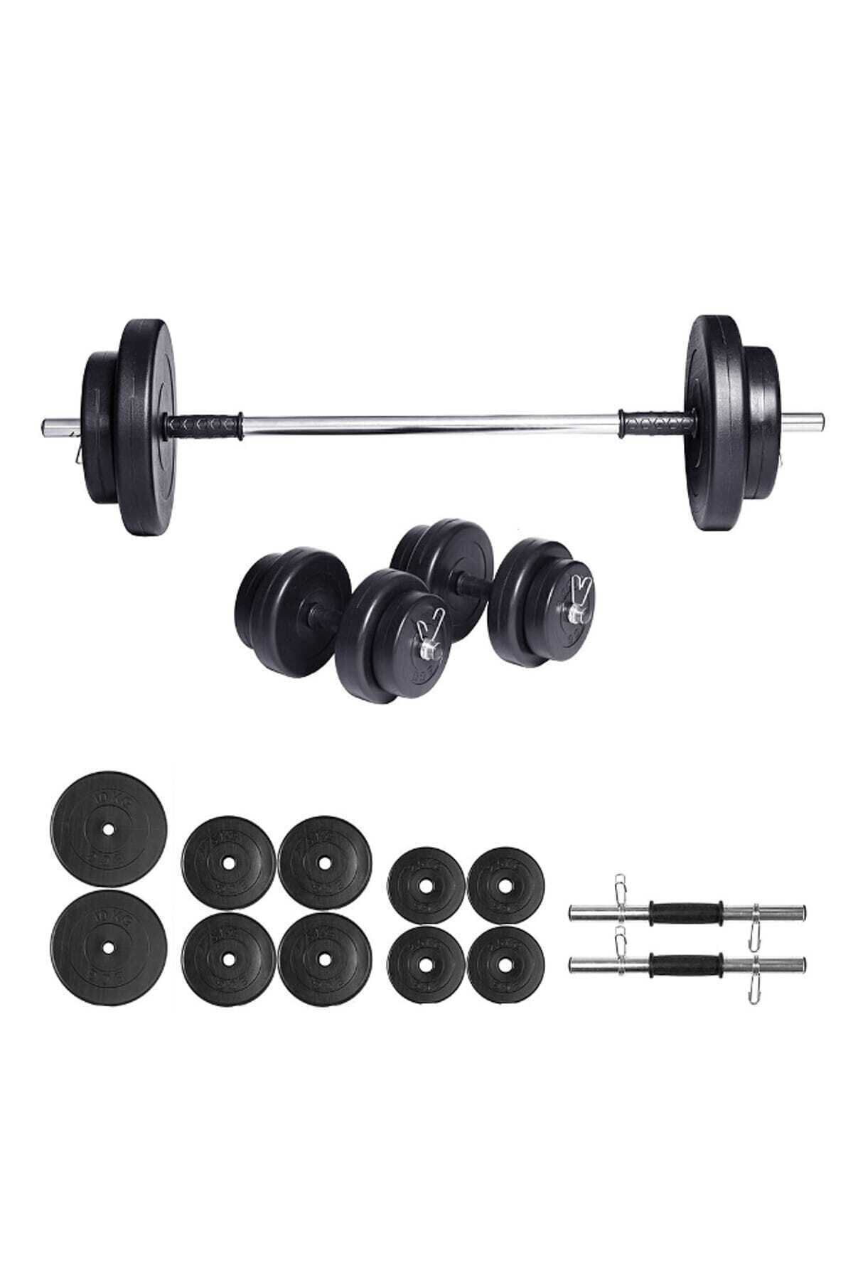 ECG SPOR 55KG HALTER DAMBIL SETİ SİYAH