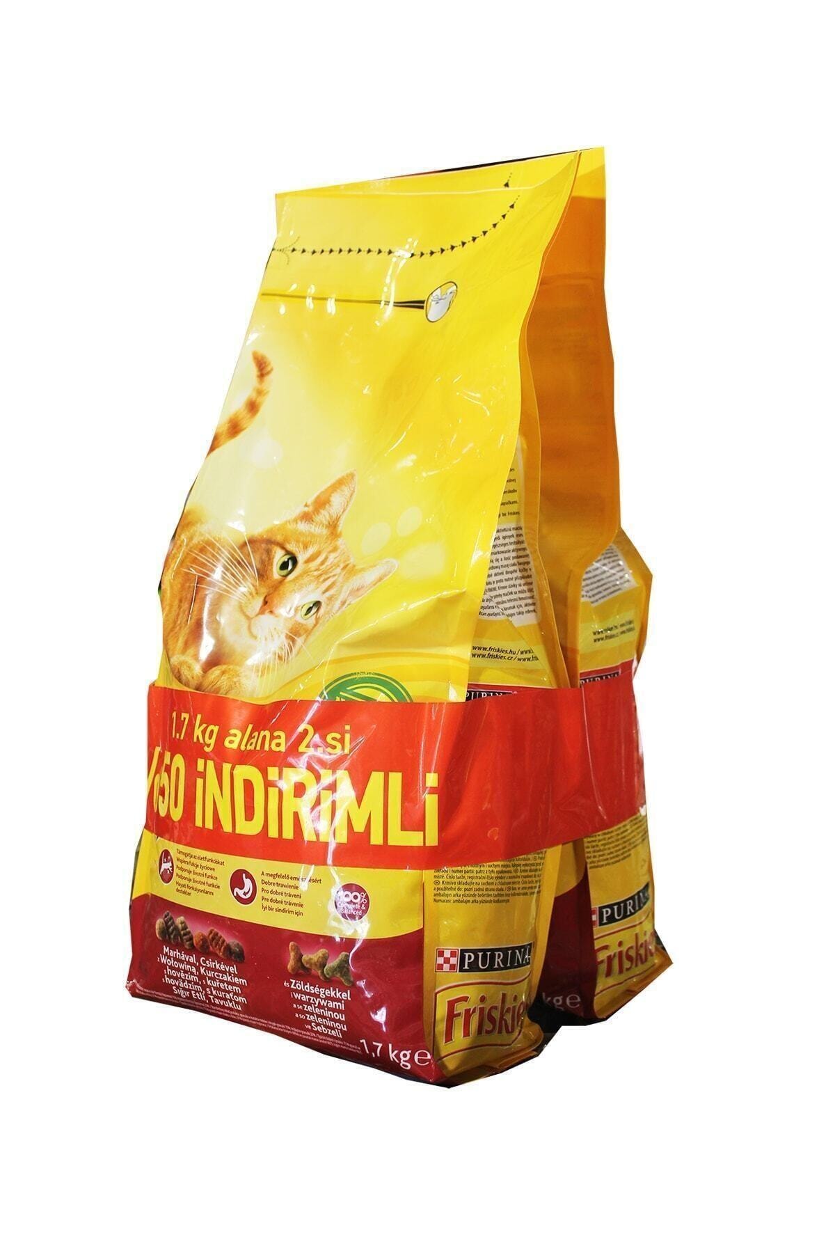 Friskies Etli Kedi Maması 1700 gr 2'li Paket