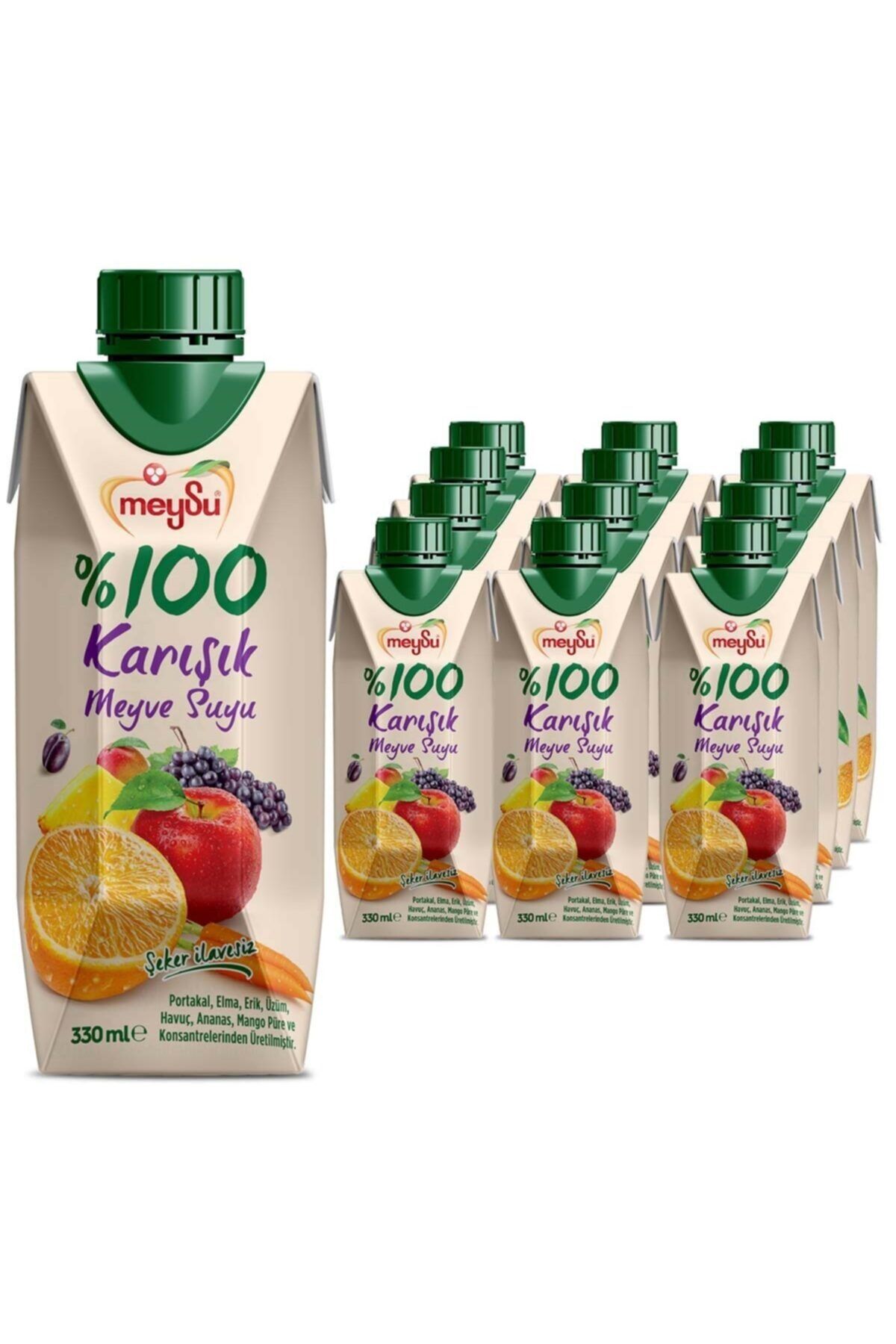 Meysu % 100 Karışık Meyve Suyu 330 ml X 12 Adet