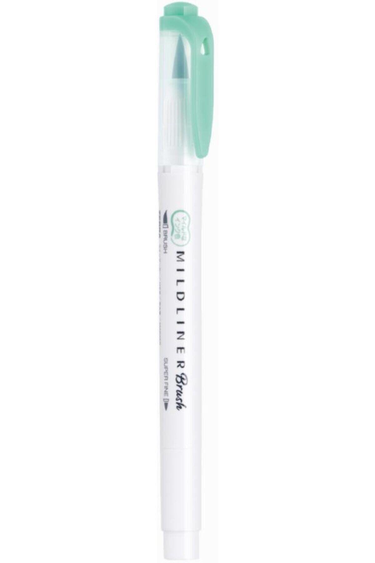 Zebra Mildliner Brush Çift Taraflı Fırça Uçlu Kalem Mavi Yeşil