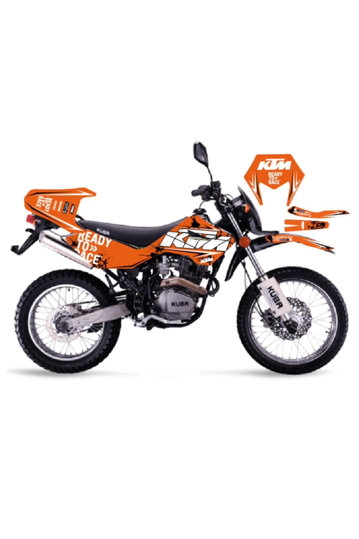 apline Kuba Black Cat Ktm Sticker Seti