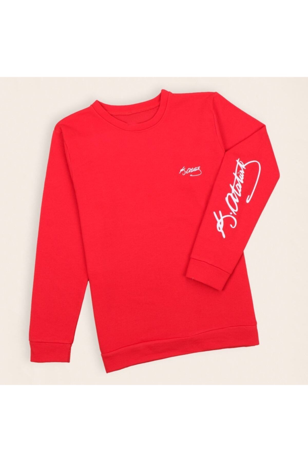 uyguntarz Kırmızı K.a Imzalı Sweatshirt
