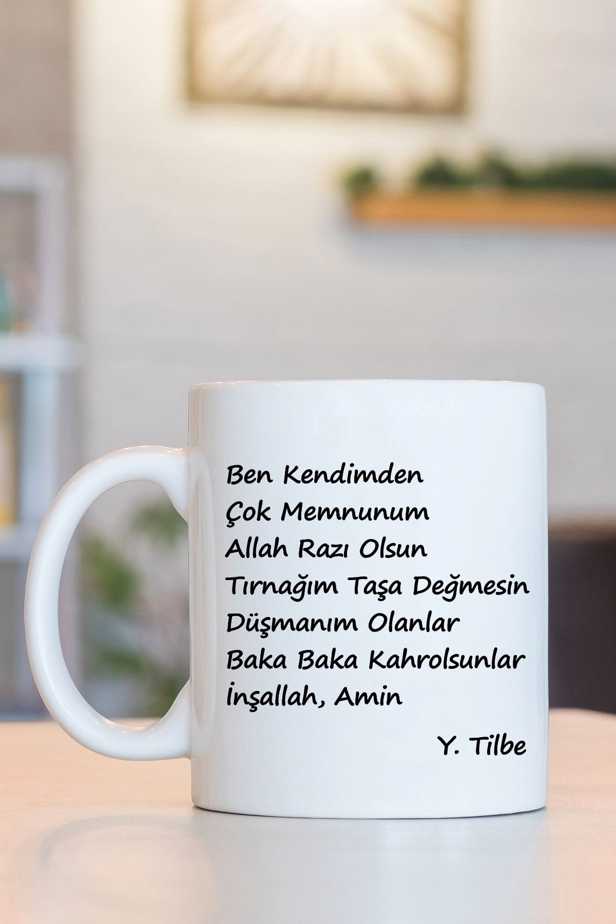 Kupamatik Yıldız Tilbe Motto Baskılı Kupa Bardak