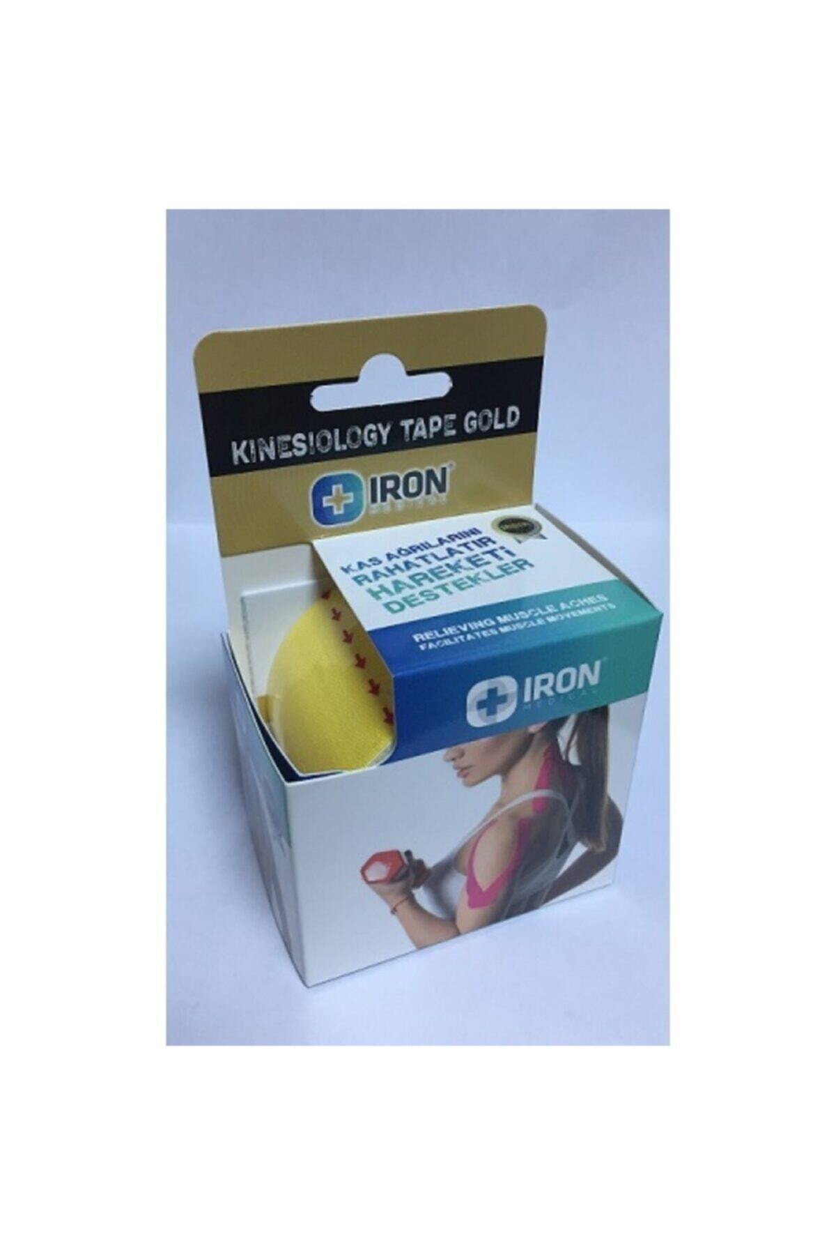 IRON Tape Kinesio Ağrı Bandı 5 Metre X 5 Cm Sarı
