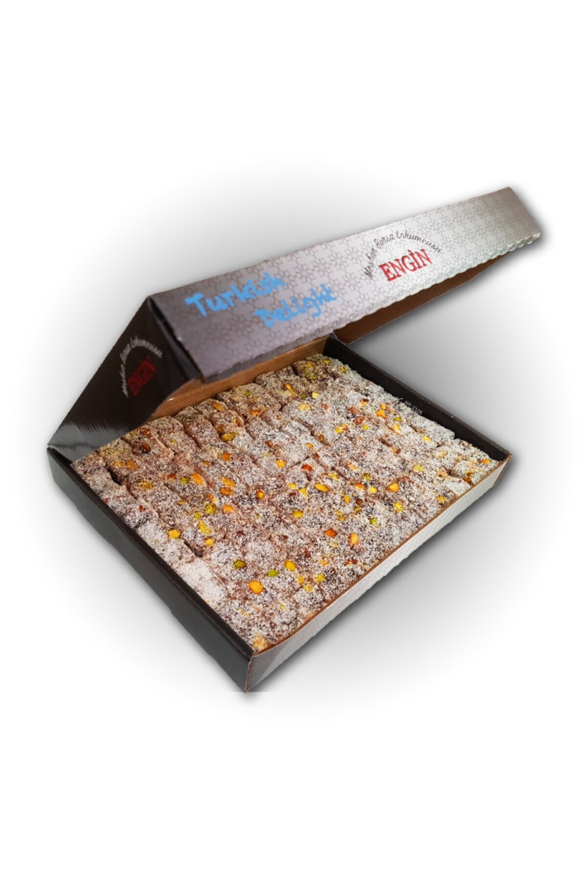 Meşhur Bursa ENGİN Lokumcusu Çifte Kavrulmuş Antep Fıstıklı Narlı Lokum 750 Gr