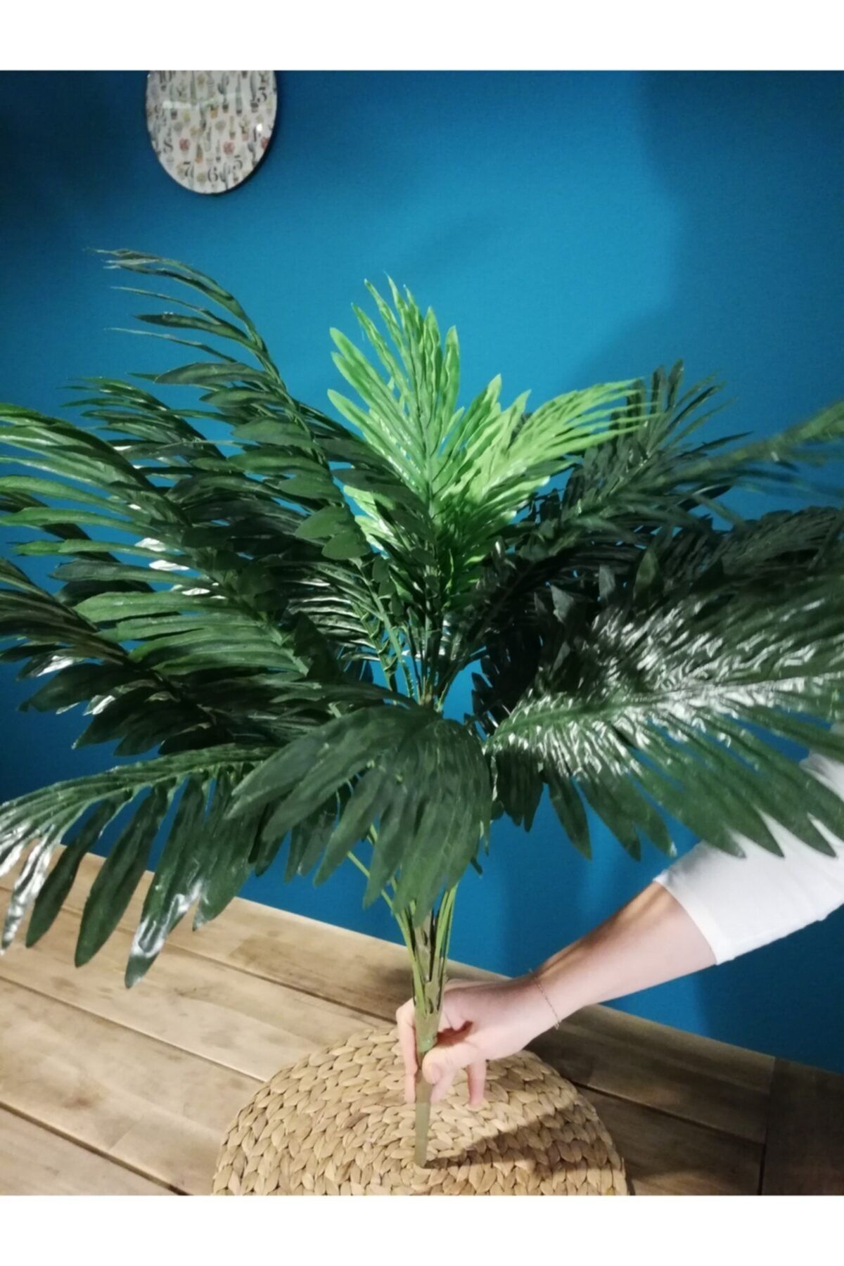 KozmoParti Yapay Kaliteli Kabarık Japon Sago Palmiyesi 24 Dallı Sikas Bitkisi 85 Cm Cycas Revoluta