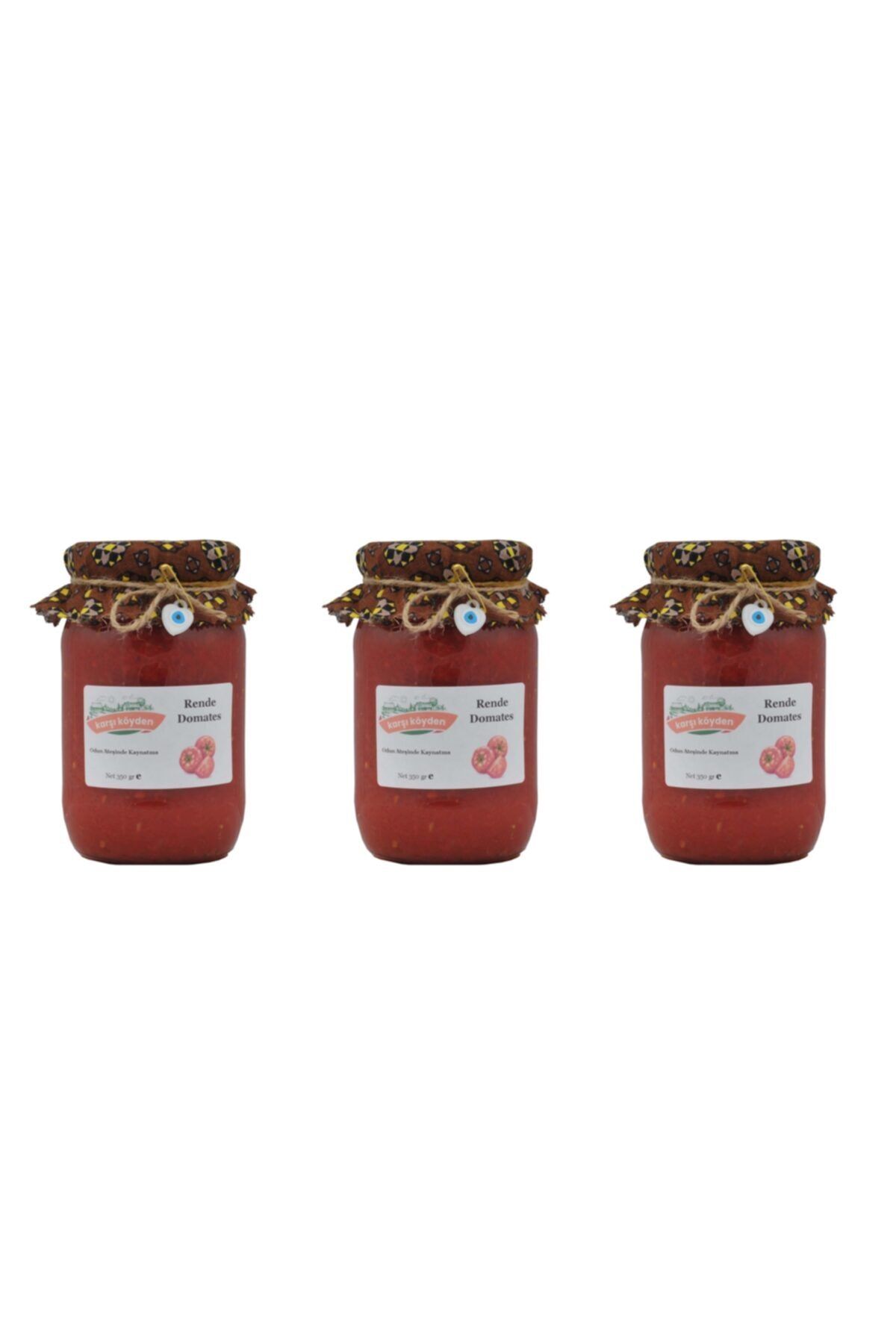 Karşı Köyden 3 Adet X 350 gr Domates Salçası/sosu- Odun Ateşinde Kaynatma