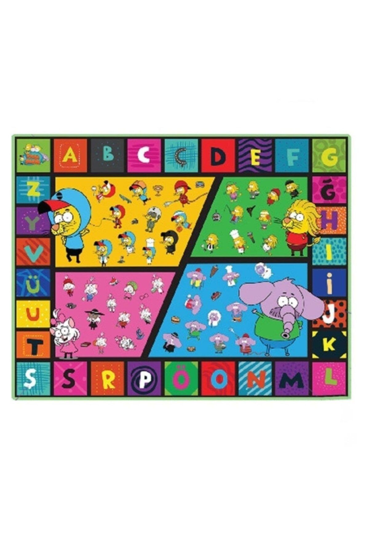 Akar Oyuncak Kral Şakir Alfabe Ve Meslek Oyun Halısı 150x100 Cm