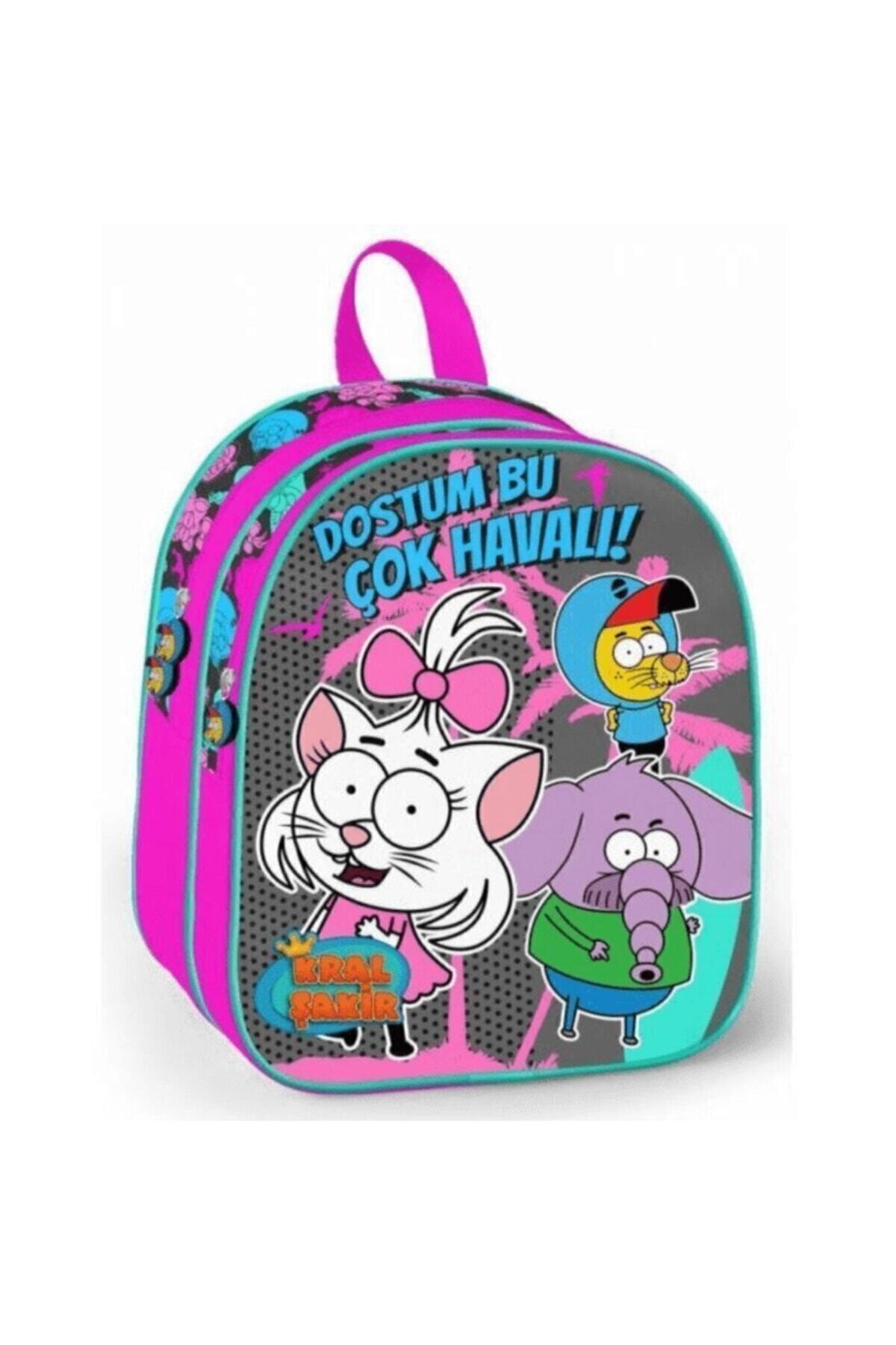 Coral High Kız Çocuk Pembe Kral Şakir Canan Anaokulu Çantası