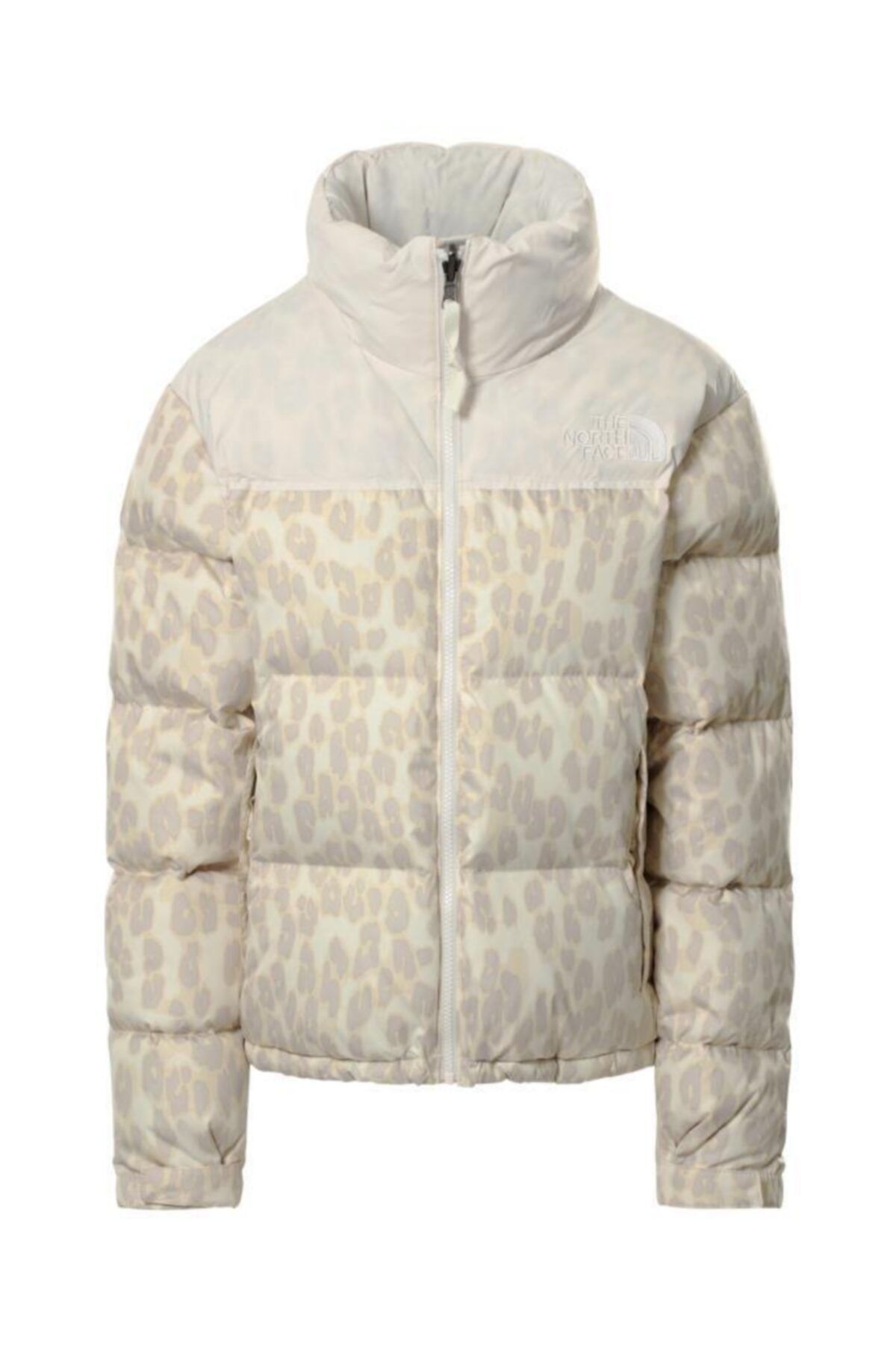 THE NORTH FACE Print Nuptse Kadın Mont Bej
