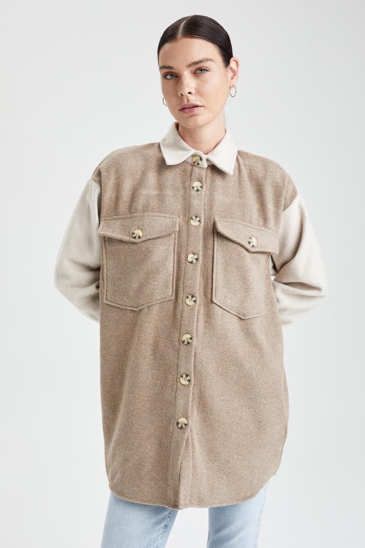 DeFacto Relax Fit Flanel Oduncu Gömlek Ceket