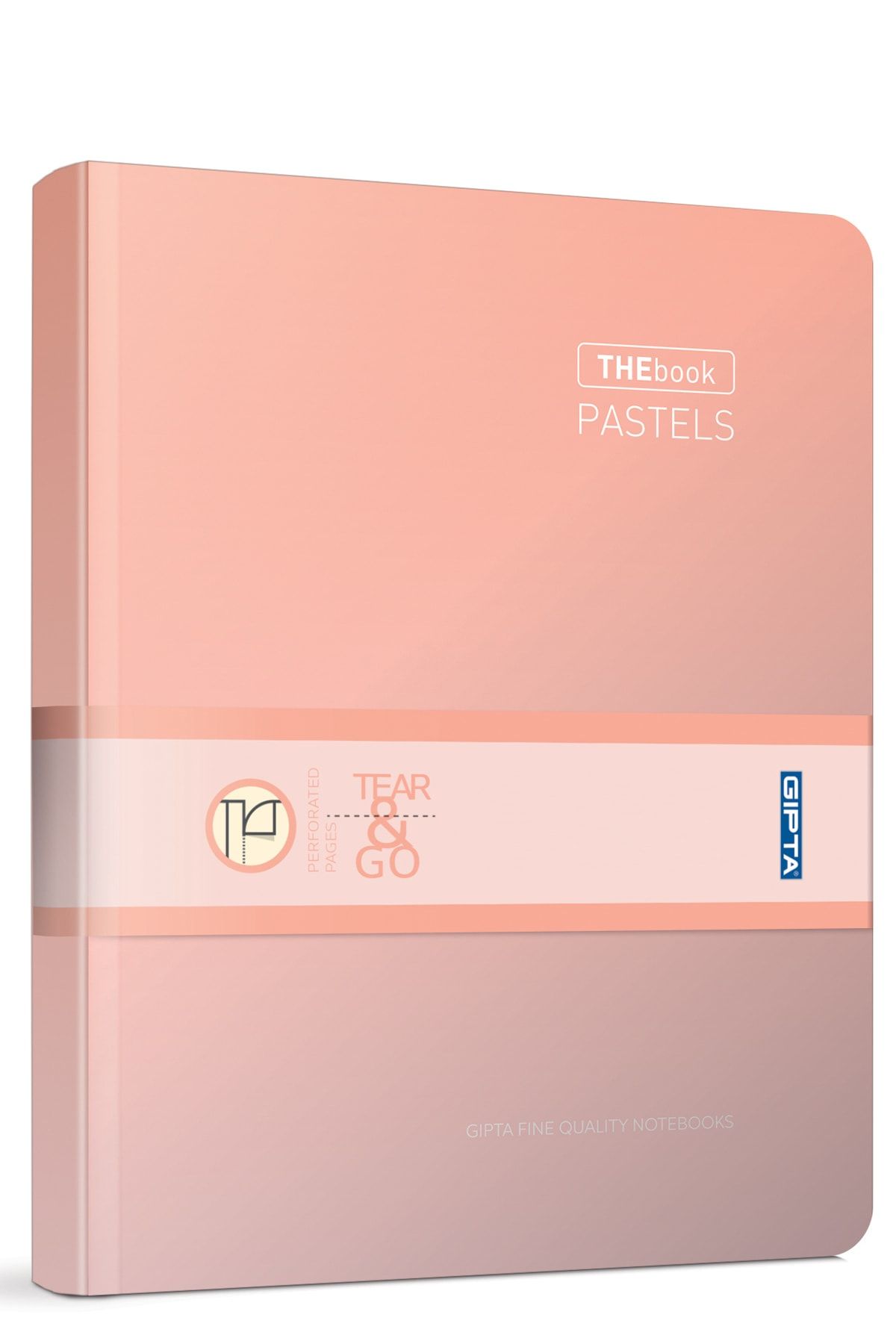 Gıpta The Book Pastel 20x28 296 Yaprak 4 Bölmeli Sert Kapak Ciltli Defter (3484) Kareli Pastel Somon