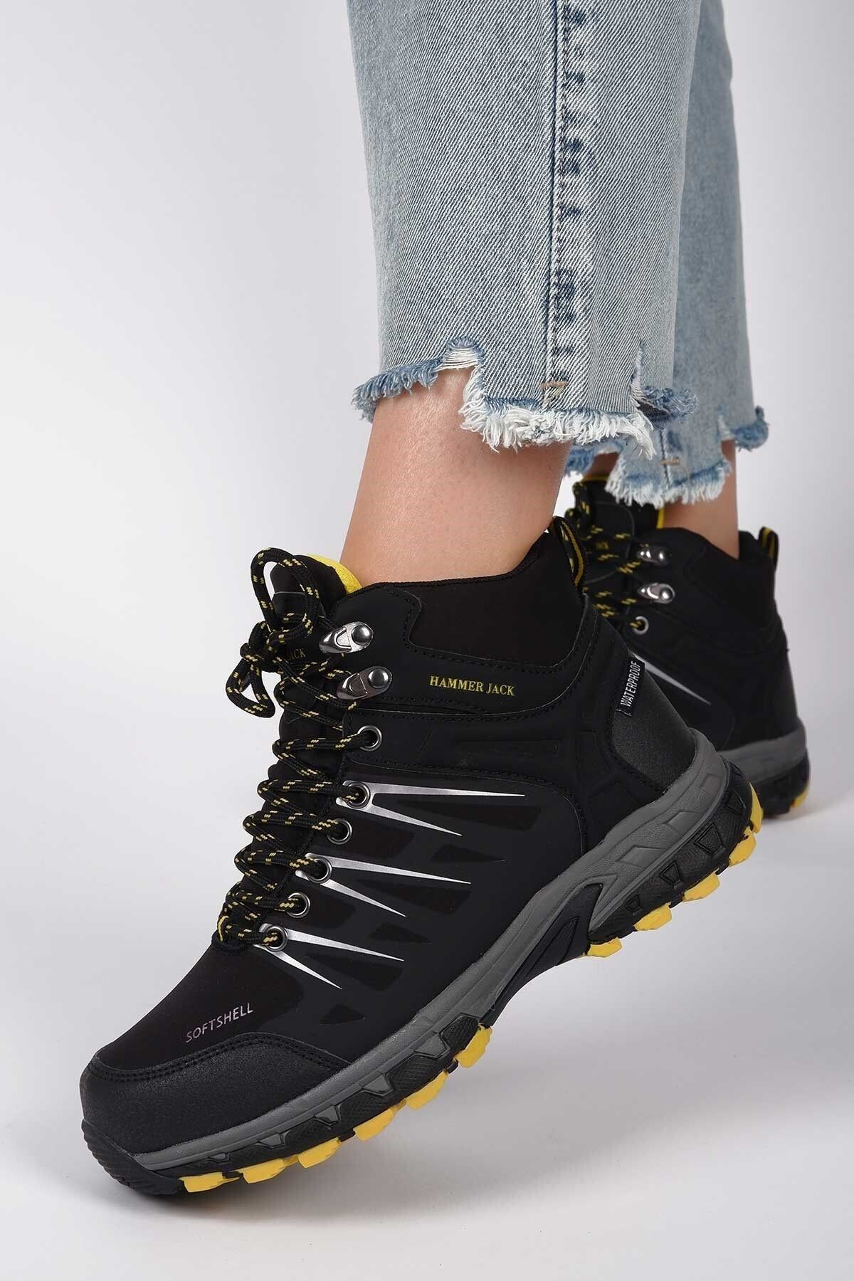 Tinka Bell Shoes 19900 Kadın Bot Siyah-sarı