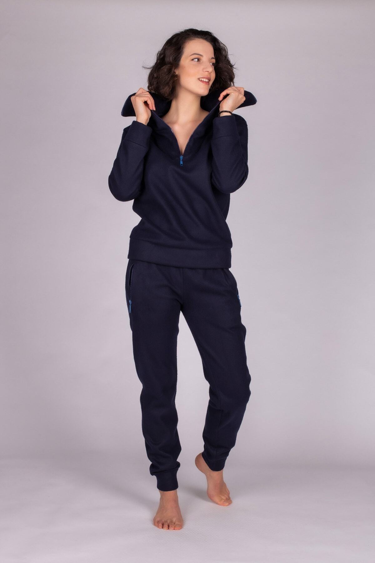 Hays Kadın Lacivert Polar Eşofman Takım