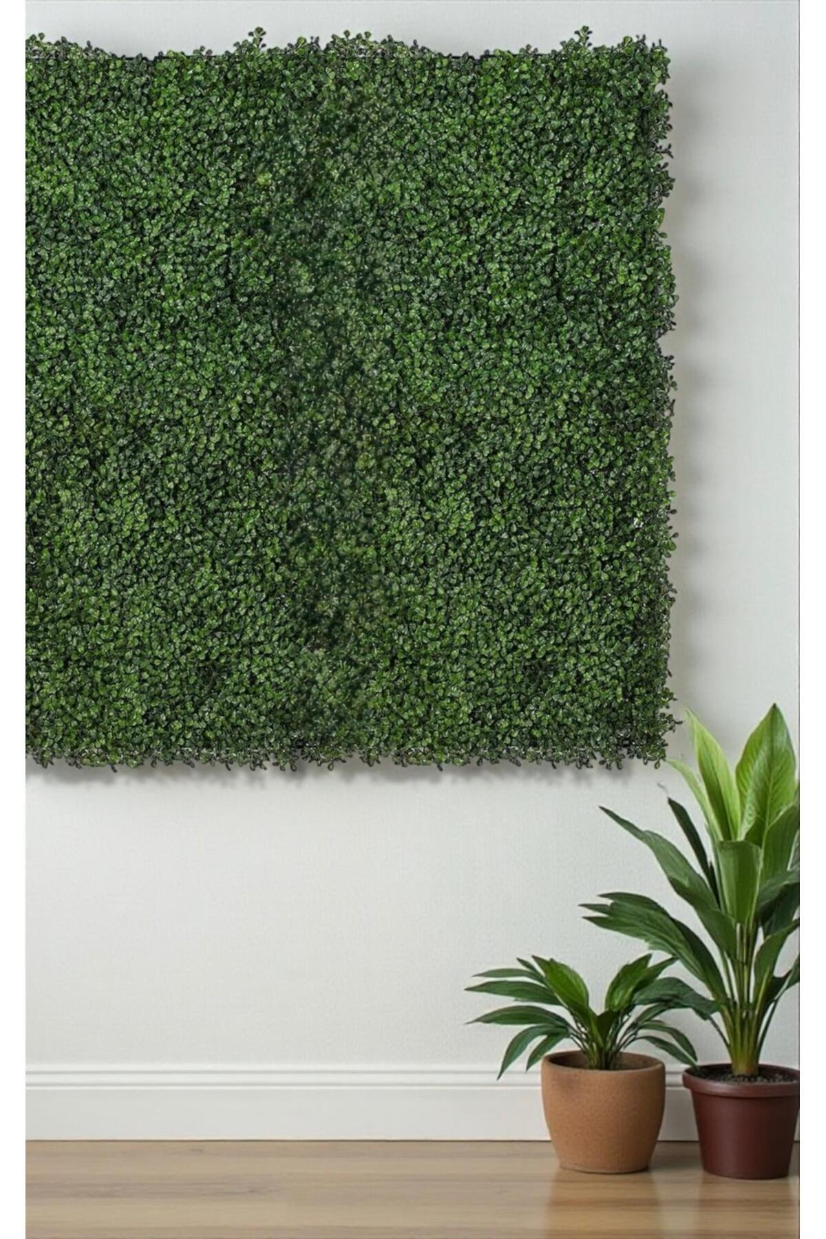 پانل دیوارپوش گل مصنوعی ورق شمشاد 40x60 سانتی متر سبز عمودی گاردن Konef