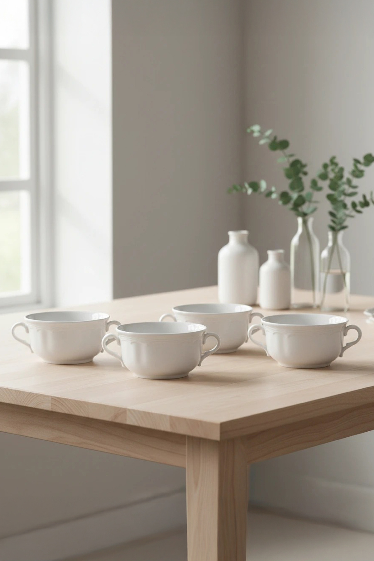 کاسه سوپ خوری 12 سانتی متری ونیز 4 تکه چینی گورال با دسته