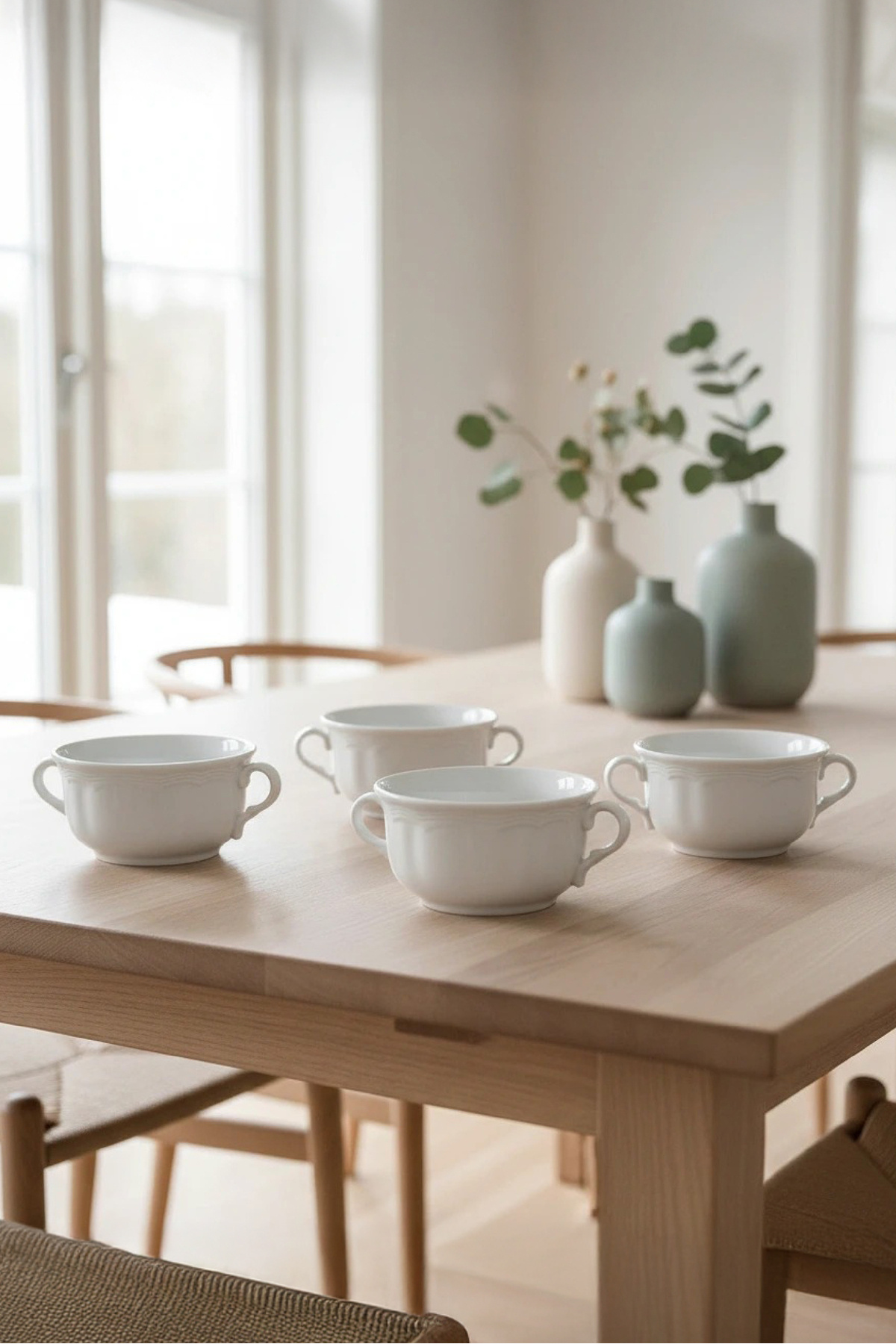 کاسه سوپ خوری 12 سانتی متری ونیز 4 تکه چینی گورال با دسته