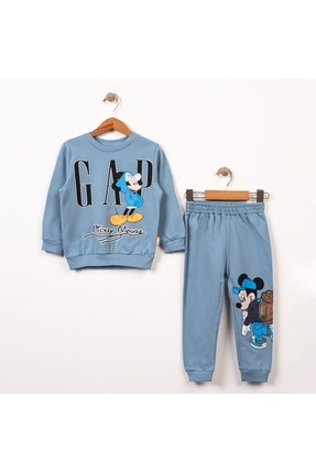2-5 Yaş Mickey Mouse Baskılı Çocuk Eşofman Takımı | Mevsimlik Image 0