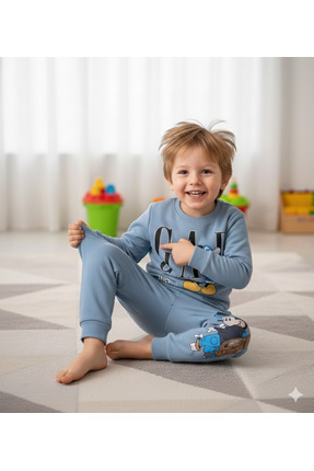 2-5 Yaş Mickey Mouse Baskılı Çocuk Eşofman Takımı | Mevsimlik Image 2