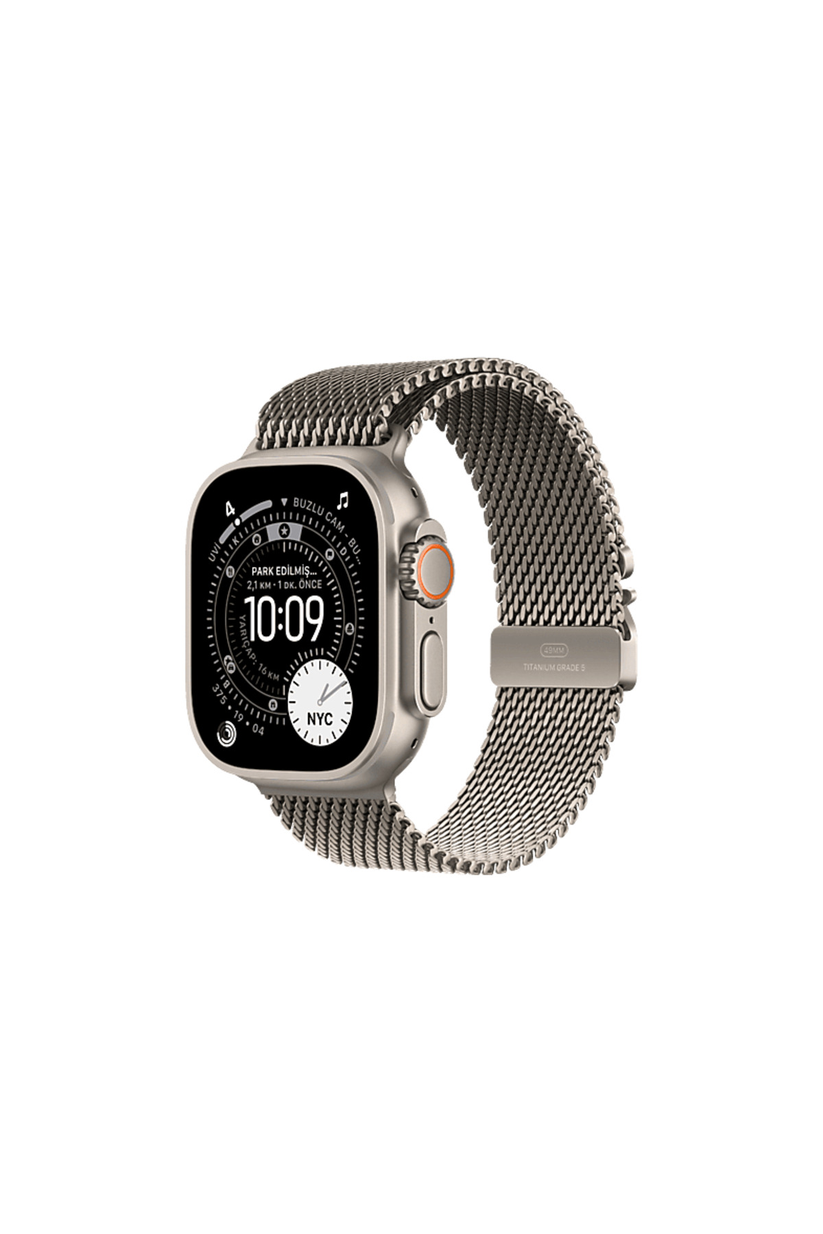Apple MEWY4TU/A Watch Ultra 3 GPS + Cellular 49mm Natural Titanium Case with Natural Titanium Milan