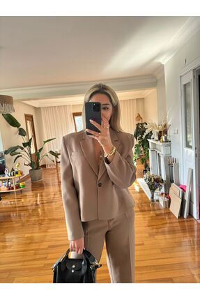 Kahverengi ceket pantolon takım Image 0