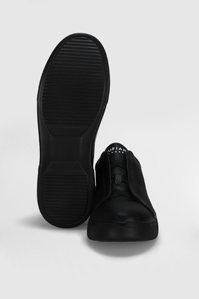 112230257 Dante Sneaker Erkek Deri Ayakkabı SİYAH Image 5