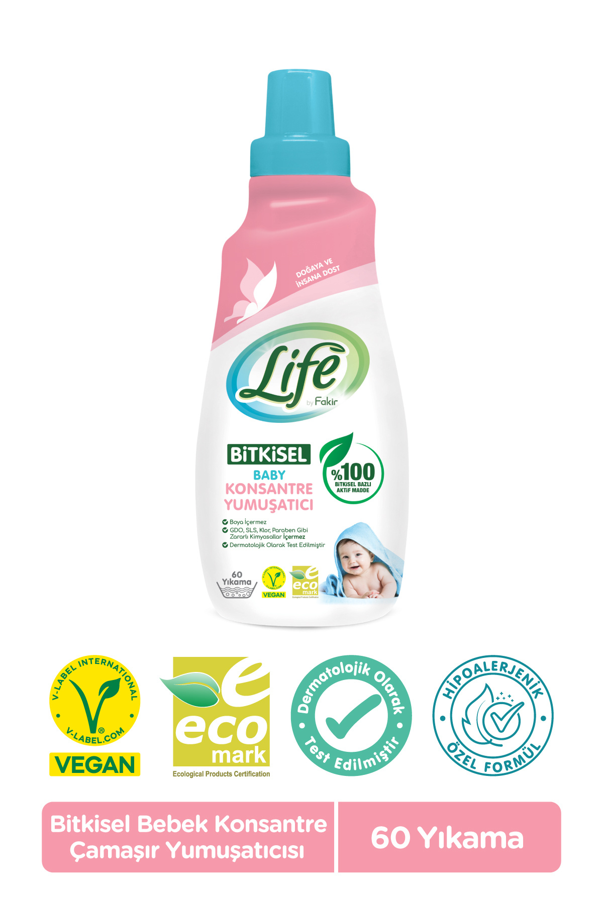 نرم کننده پارچه کودک کنسانتره گیاهی وگان 1500 میلی لیتری ضد حساسیت، پاک کننده 100% طبیعی