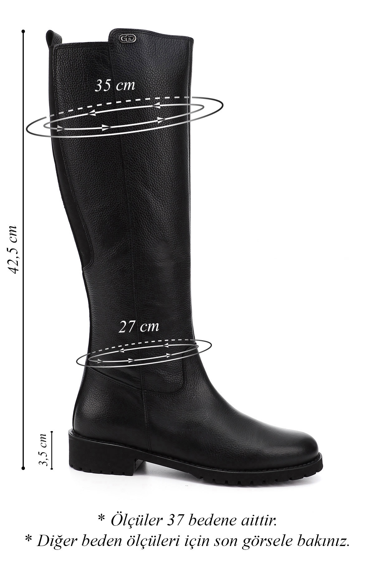 چکمه های چرم اصل زنانه مشکی زیپ دار لاستیکی