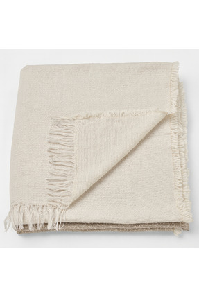 COZY ROOM - GUNNEMOR örtü, bej ve kahverengi, çift renk, 130x170 cm Image 3