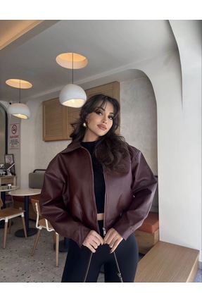 Deri Bomber Deri Ceket Image 0