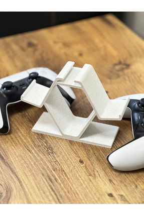 Gamepad - Oyun Kolu Standı | PS5 PS4 Xbox PC Uyumlu | Üstten Arttırılabilir | Mermer Beyazı Image 4
