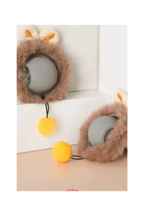 Kediler ve Köpekler için Tüylü Etkileşimli Hareketli Oyun Topu, USB Şarjlı 1 Adet Image 1