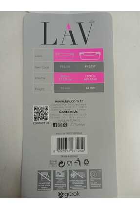 Fresco Kilitli Cam Saklama Kabı 3'lü Set 1200cc Dikdörtgen (FRS-257) Beyaz Kapaklı Image 3