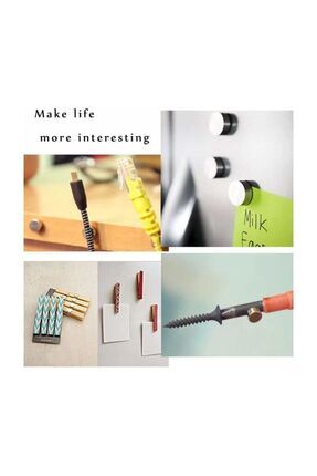 50 Adet 8mm X 1mm Yuvarlak Güçlü Neodyum Mıknatıs Magnet, Image 2