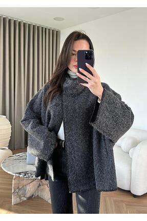 Yün Dokulu El Dikişli Ceket Image 4
