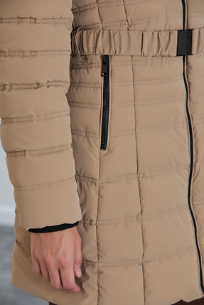 KADIN MONT Çıkabilir Kapüşonlu Kürk Detaylı Kemerlı Kadın Mont Image 5