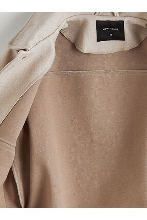 LCW Vision Gömlek Yaka Kadın Kaşe Ceket Image 6